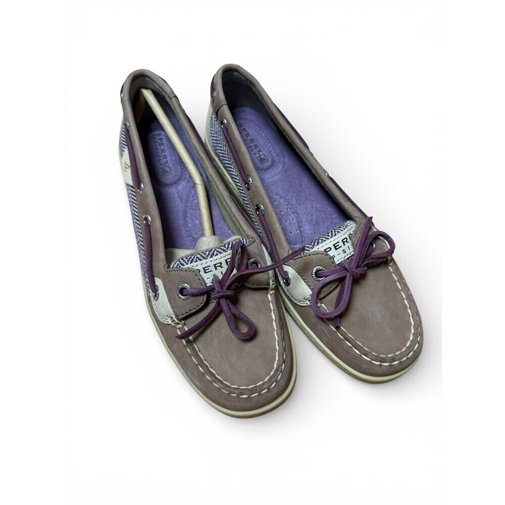 Sperry Top-Siders Angelfish Purple Grey Woman's 6.5 M Boat Shoes NEW!